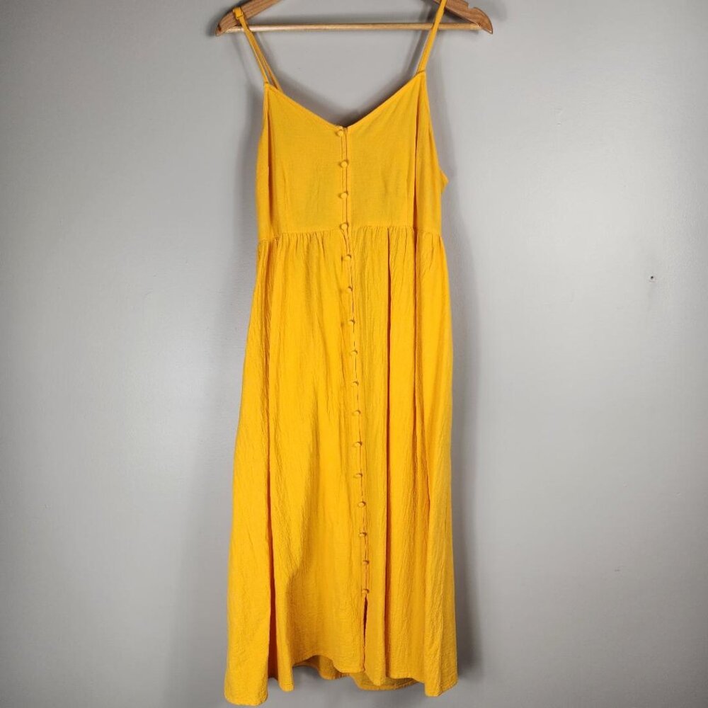 Universal Threads Yellow A-Line Button Front Tie … - image 2